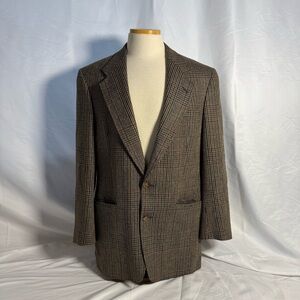 Austin Reed Men's Dark Brown Checkered Blazer
